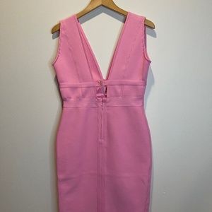 Pink, bodycon, dress, size large